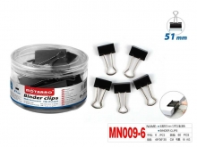 Kanceliariniai spaustukai 51mm 12vnt juodos sp MOTARRO