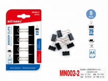 Kanceliariniai spaustukai 8vnt 25mm juodos sp MOTARRO