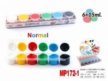 Dažai tempa 6spalvos x 15ml MOTARRO