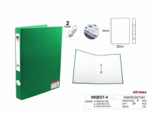 Segtuvas A4 40mm 2-jų žiedų žalios spalvos MOTARRO