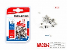 Kniedės 10mm 25vnt sidabro sp. MOTARRO