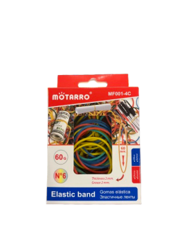 Kanceliarinės gumytės 60mm 60gr spalvotos MOTARRO