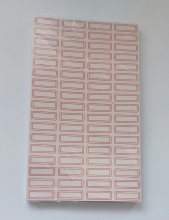 Lipnios etiketės 30x10mm 68vnt x 50lapų raudonos sp.