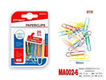 Sąvaržėlės spalvotos 50mm 25vnt plastikinės MOTARRO