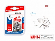 Kniedės 32mm 20vnt sidabro sp. MOTARRO