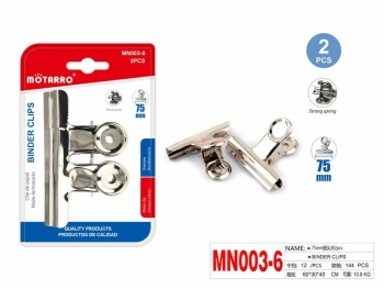 Kanceliariniai spaustukai 2vnt 75mm sidabro sp MOTARRO