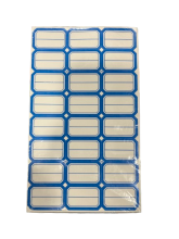 Lipnios etiketės 25x38mm 24vnt x 50lapų mėlynos sp