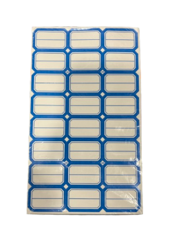 Lipnios etiketės 25x38mm 24vnt x 50lapų mėlynos sp