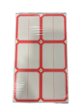 Lipnios etiketės 57x65mm 6vnt x 50lapų raudonos sp
