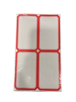 Lipnios etiketės 57x97mm 4vnt x 50lapų raudonos sp