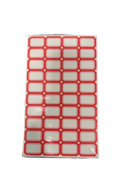 Lipnios etiketės 18x28mm 40vnt x 50lapų raudonos sp