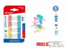 Kanceliariniai spaustukai 25mm 8vnt spalvoti MOTARRO