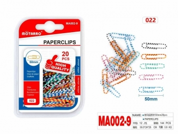 Sąvaržėlės spalvotos 50mm 20vnt plastikinės MOTARRO