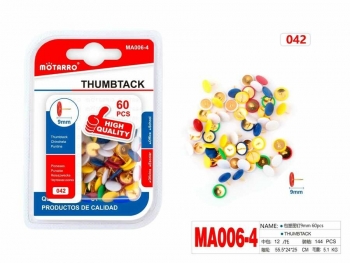 Smeigtukai spalvota galvute 60vnt MOTARRO