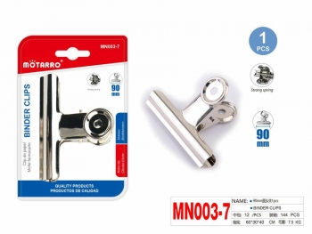 Kanceliariniai spaustukai 1vnt 90mm sidabro sp MOTARRO