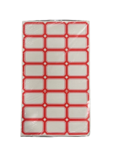 Lipnios etiketės 25x38mm 24vnt x 50lapų raudonos sp