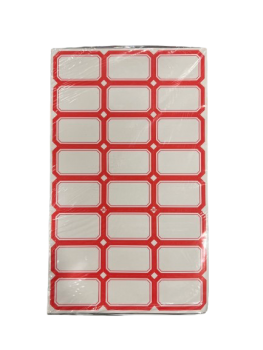 Lipnios etiketės 25x38mm 24vnt x 50lapų raudonos sp