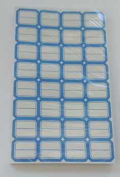 Lipnios etiketės 29x24mm 32vnt x 50lapų mėlynos sp