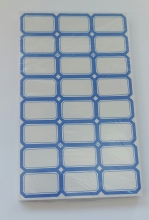 Lipnios etiketės 40x25mm 24vnt x 50lapų mėlynos sp