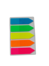 Indeksai lipnūs spalvoti, plastikiniai 44 x 12mm 5sp x 20lapų RODYKLĖ