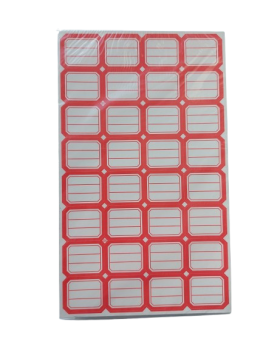 Lipnios etiketės 30x25mm 32vnt x 50lapų raudonos sp.