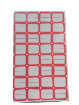 Lipnios etiketės 27x25mm 32vnt x 50lapų raudonos sp