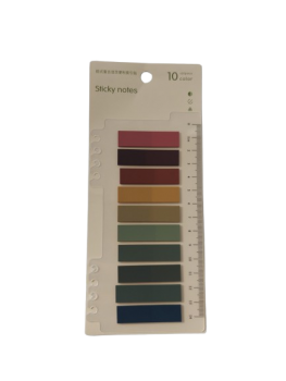 Indeksai lipnūs spalvoti, plastikiniai 44 x 12mm 10sp x 20lapų