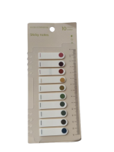 Indeksai lipnūs spalvoti, plastikiniai  44 x 12mm 10sp x 20lapų