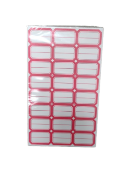 Lipnios etiketės 25x38mm 24vnt x 50lapų raudonos sp
