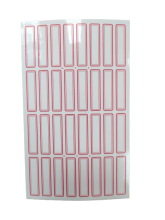 Lipnios etiketės 15x48mm 32vnt x 50lapų raudonos sp