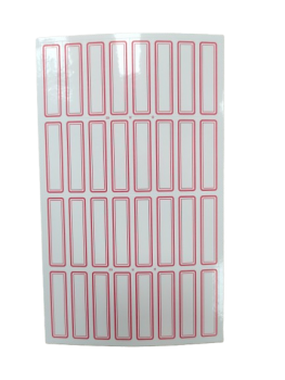 Lipnios etiketės 15x48mm 32vnt x 50lapų raudonos sp