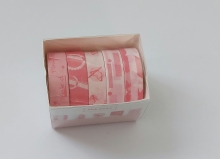 Lipni juosta popierinė 5vnt 1cm x 2m PINK DREAM