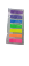 Indeksai lipnūs spalvoti, plastikiniai 44 x 12mm 20lap x 7spalvos