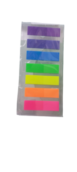 Indeksai lipnūs spalvoti, plastikiniai 44 x 12mm 20lap x 7spalvos