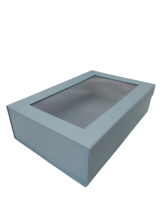 Dovanų dėžutė 360x245x100mm su langeliu įvairių spalvų