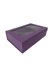 Dovanų dėžutė 360x245x100mm su langeliu įvairių spalvų