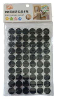 Kontaktinės juostos lipdukai baltos arba juodos spalvos apvalūs 15mm 60vnt