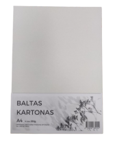 Kartonas baltas A4, 10 lapų, 350gsm. Lietuva