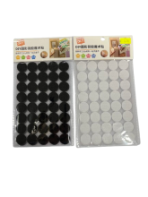 Kontaktinės juostos lipdukai baltos,juodos spalvos apvalūs 20mm 40vnt