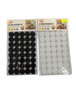 Kontaktinės juostos lipdukai baltos,juodos spalvos apvalūs 20mm 40vnt