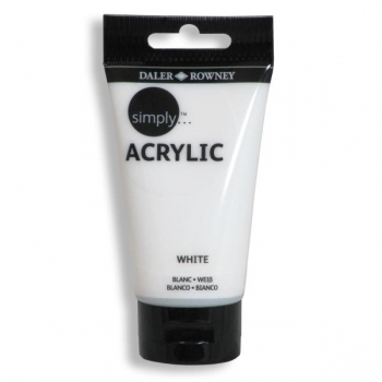 Akriliniai dažai dailei Daler Rowney Simply 75ml baltas
