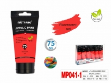 Akriliniai dažai MOTARRO 75ml fluorescencinė raudona sp