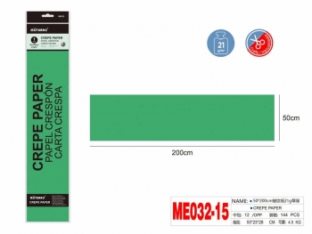 Krepinis popierius MOTARRO 50x200cm šv.žalios sp.