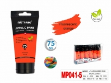 Akriliniai dažai MOTARRO 75ml fluorescencinė oranžinė sp
