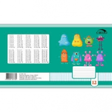 Sąsiuvinis 12l. 80g., langel., su paraštėmis. Credo