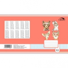 Sąsiuvinis 12l. 80g., langel., su paraštėmis. Credo