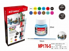 Dažai audiniams 12spalvų x 25ml MOTARRO