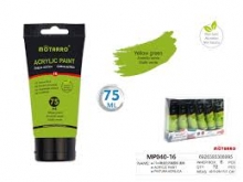 Akriliniai dažai MOTARRO 75ml geltonai žalia sp