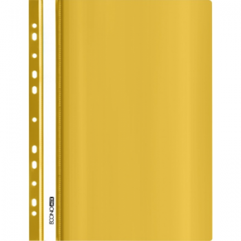 Plastikinis segtuvėlis skaidriu viršeliu, EconoMix, A4+, su perforacija, geltonos sp.