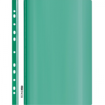 Plastikinis segtuvėlis skaidriu viršeliu, EconoMix, A4+, su perforacija, žalios sp.